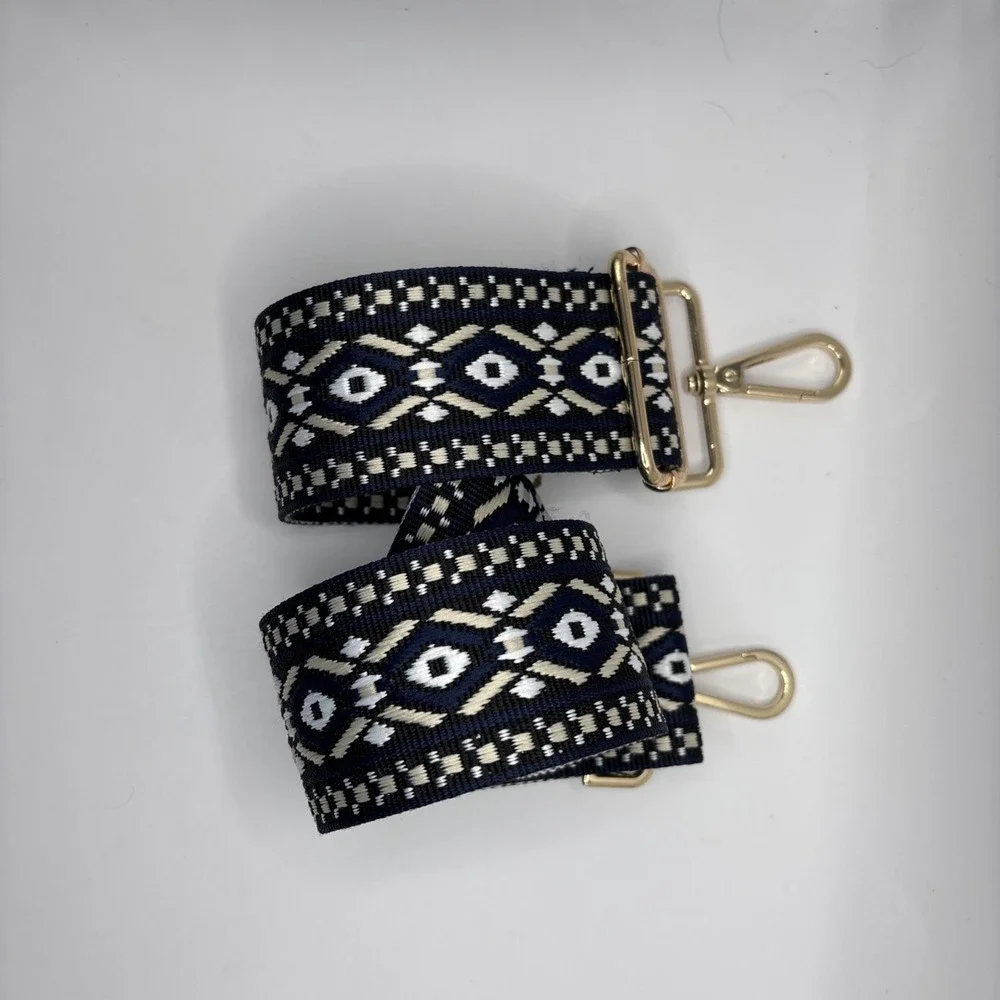 Blue Adjustable Replacement Purse Crossbody Strap w/Gold Hdwre - Picture 2 of 4